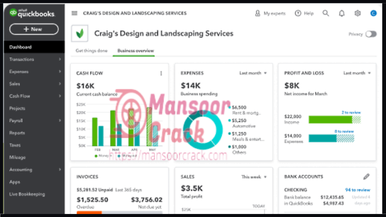 QuickBooks Crack 11.0 + Keygen Free Download Mansoor Crack