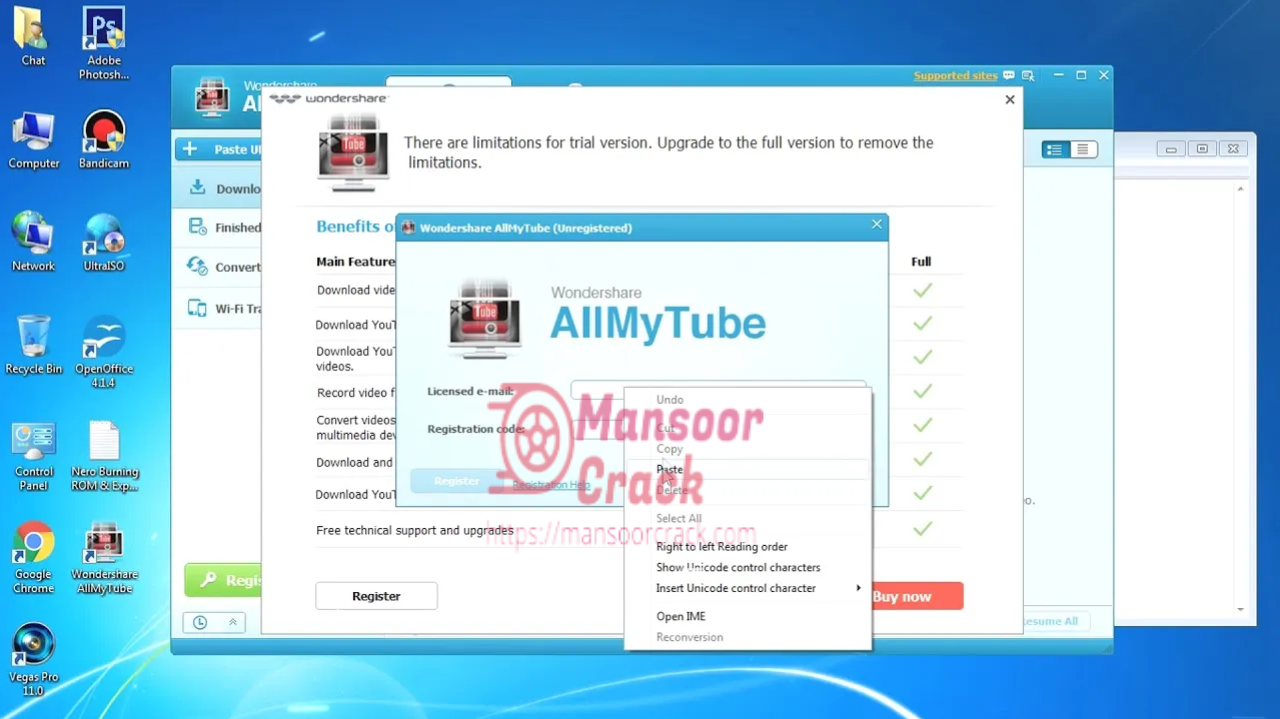 Wondershare Allmytube Licensed Email And Registration Code